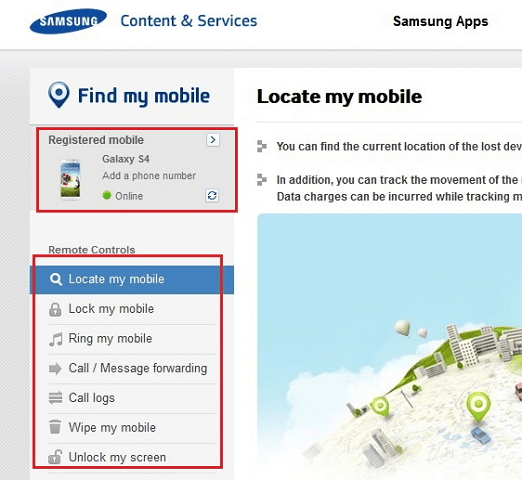 keep track of Samsung phone