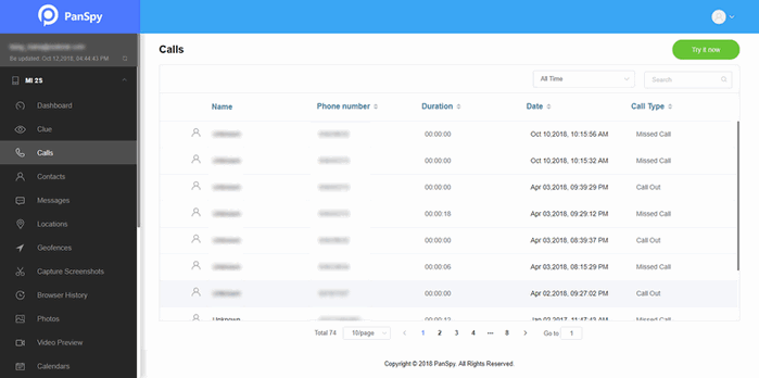 View calls. 3cx Call log Android. 3cx Call log. Call monitoring.